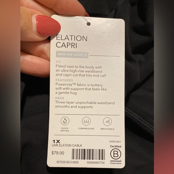 Athleta Ultra High Rise Elation Capri // black - Picture 8 of 10